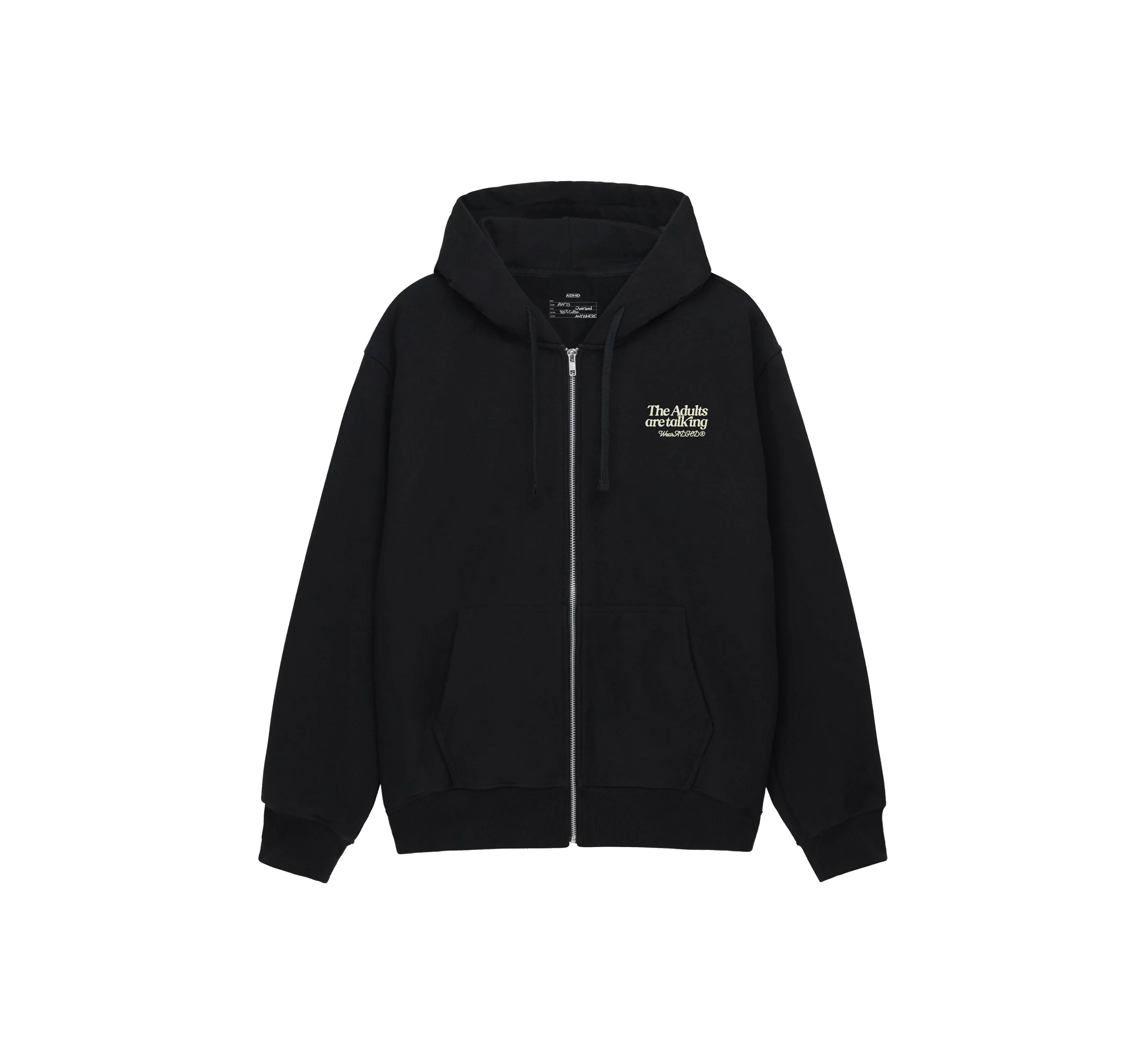 adults are talking heavyweight zip-up hoodie
