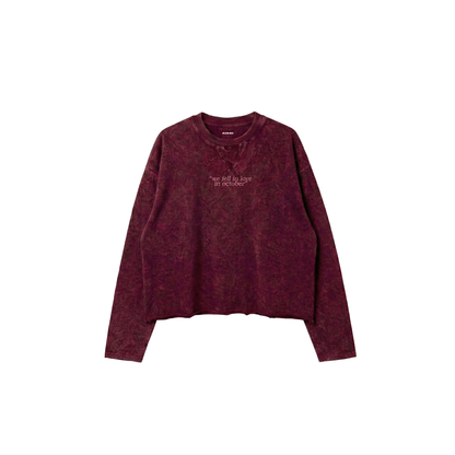 fell in love in oct washed boxy sweatshirt