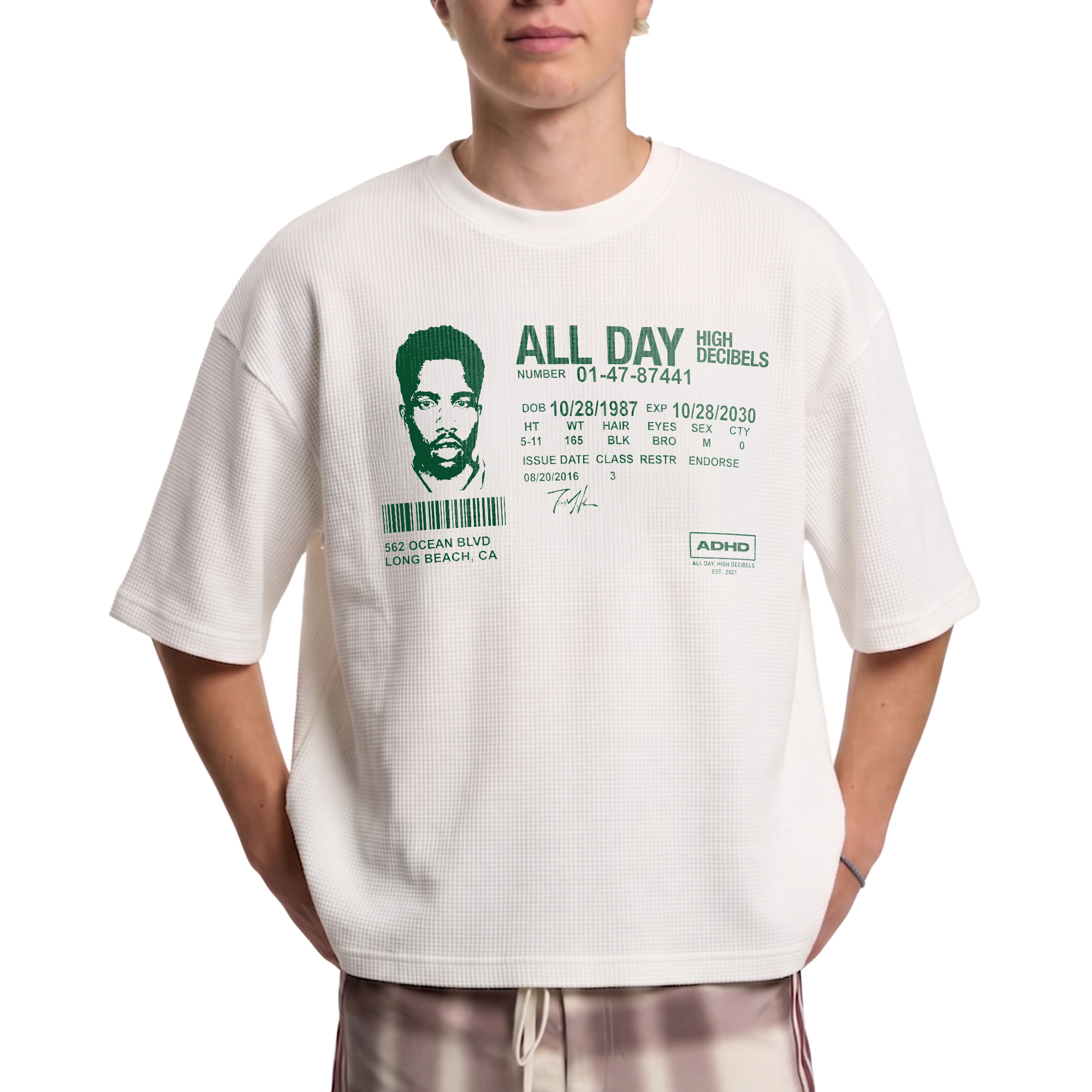 license waffle boxy tee