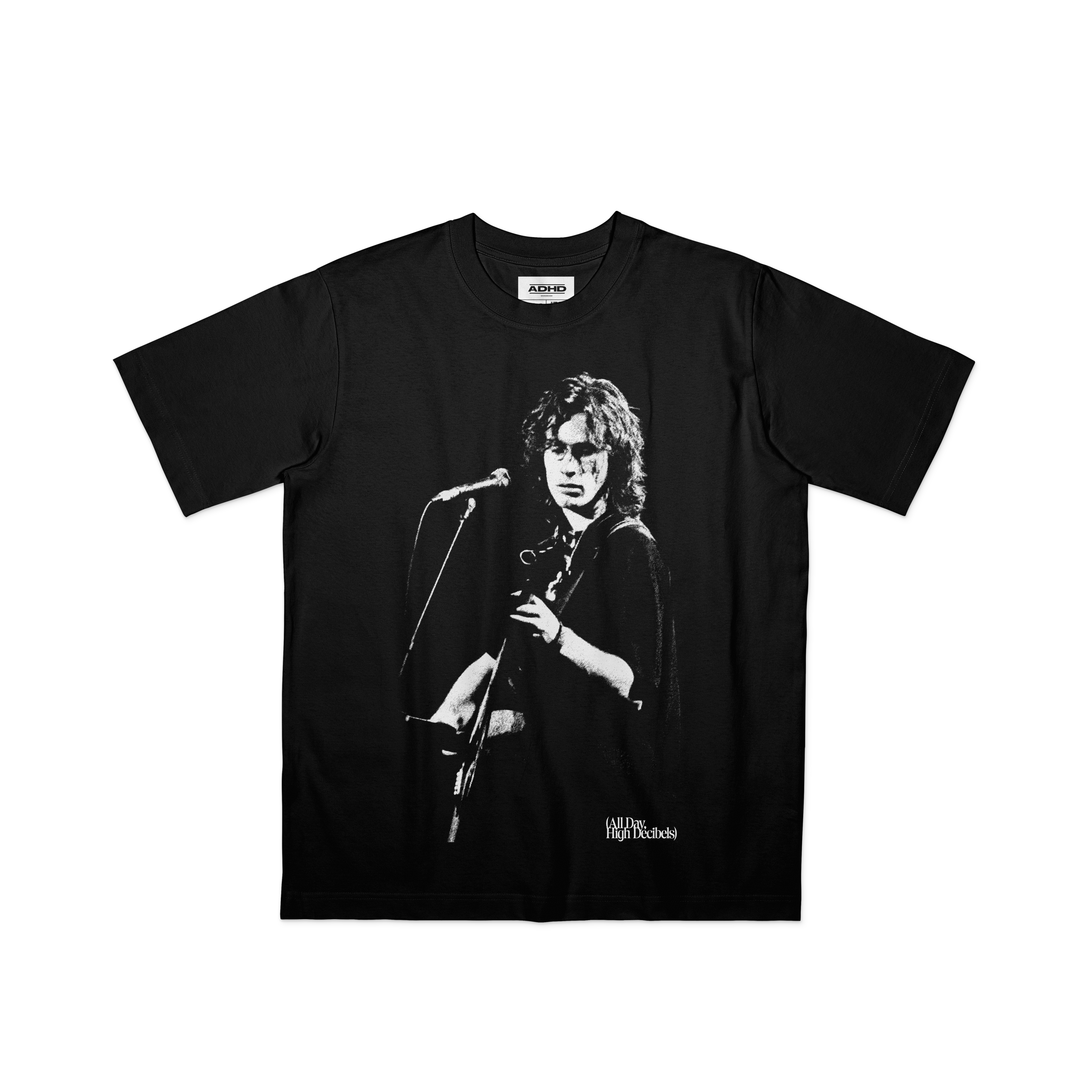 black photo print tee