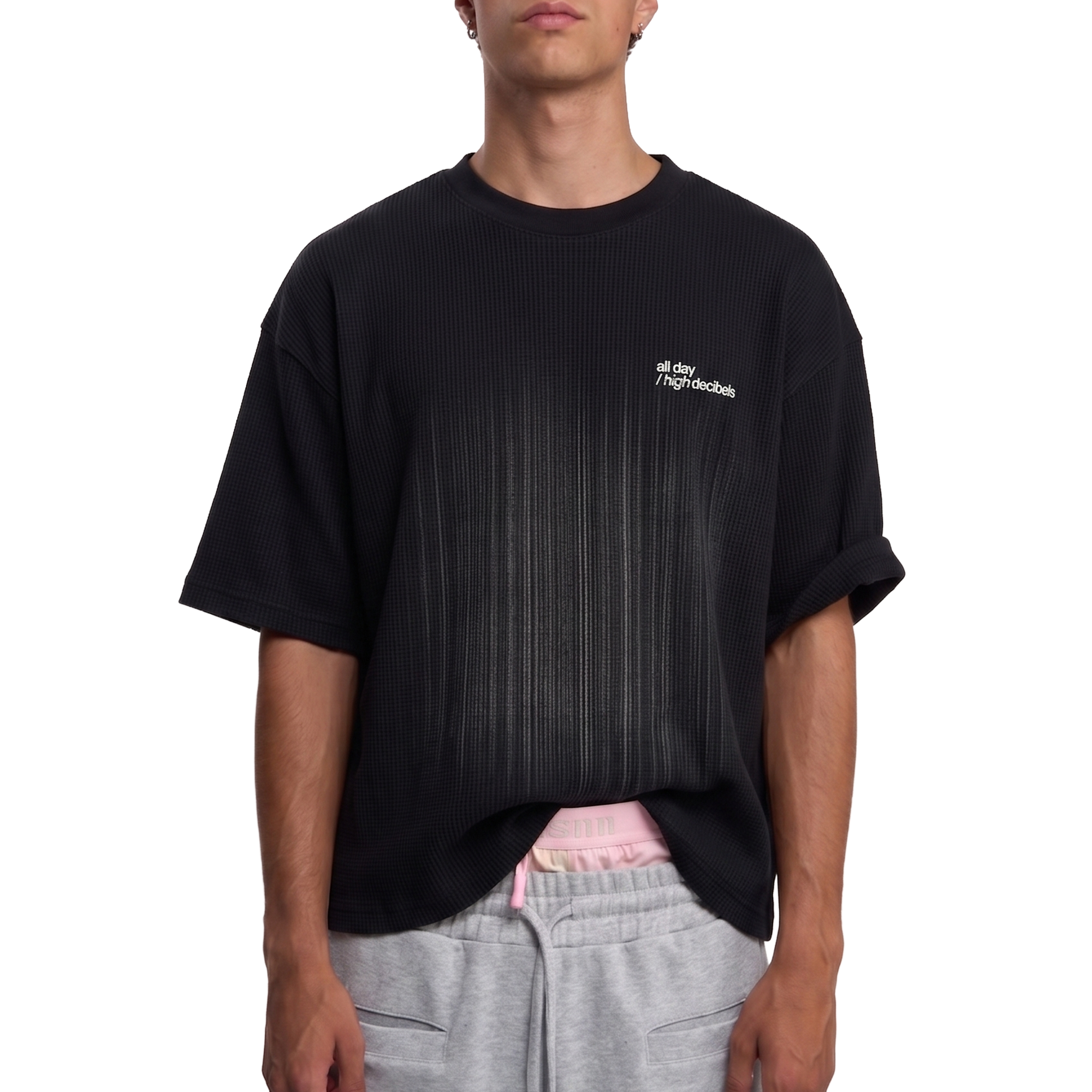 music money fashion waffle boxy tee