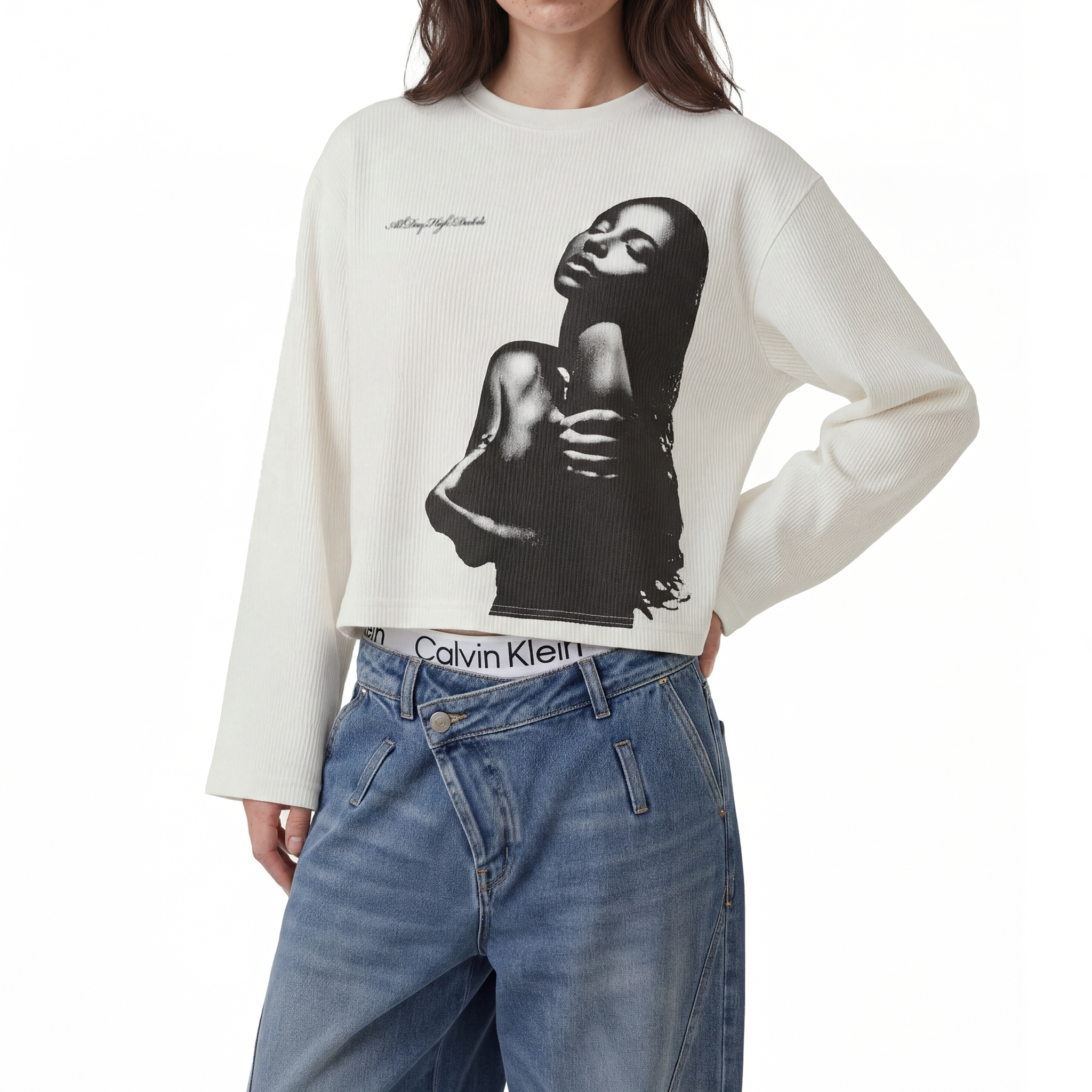 kiss of life waffle oversized full sleeve