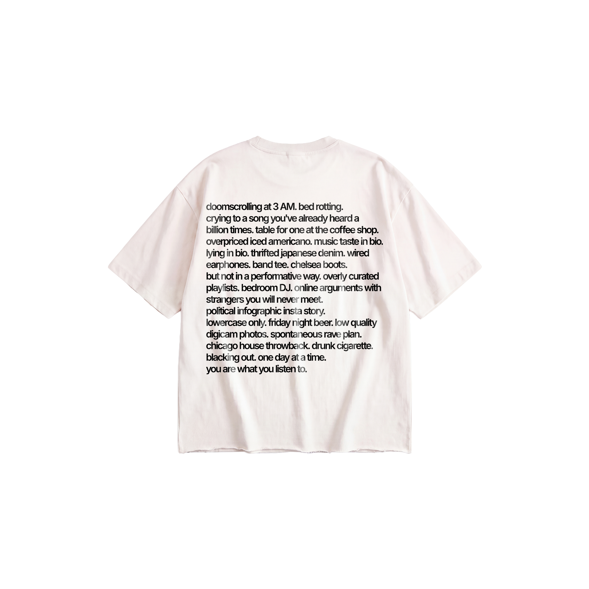 a day in the life cropped tee