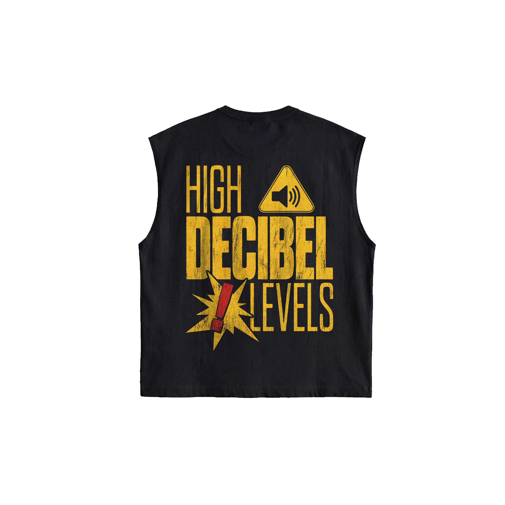 warning oversized vest